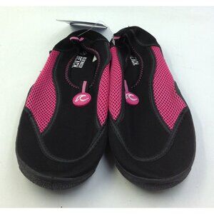 Bluewater Beach Womens Ladies Black Non Slip Aqua Water Pool Shoes Pink Sz L